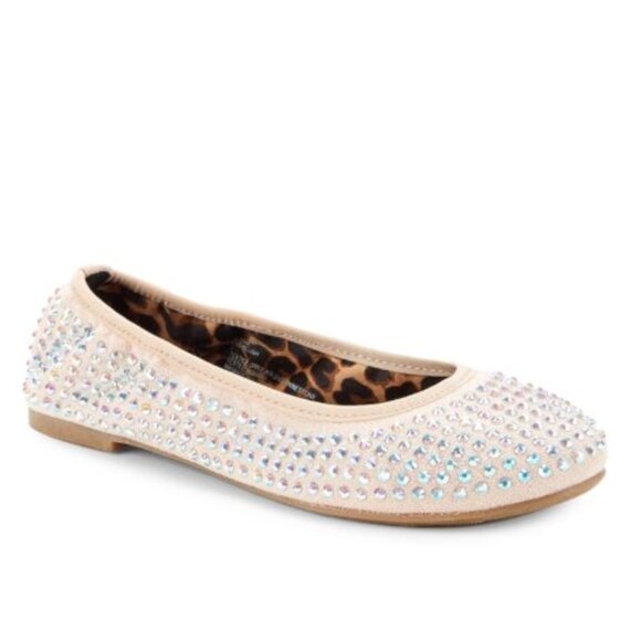 STEVE MADDEN Girl’s Jkiana Rhinestone Ballet Flats Girls Sz 5 - Picture 1 of 1